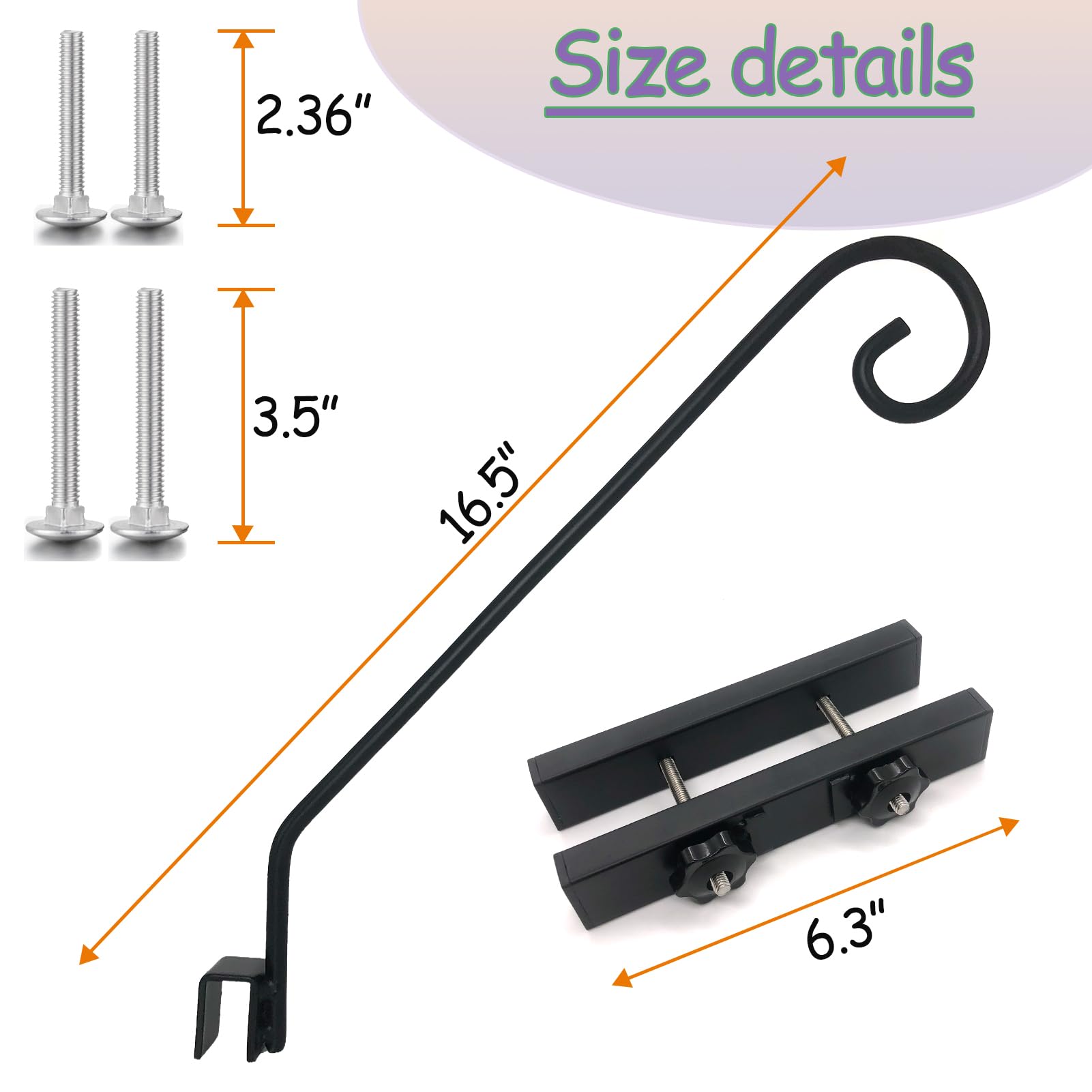 NEECONG deck hook rail planter showcases blooms with secure support.