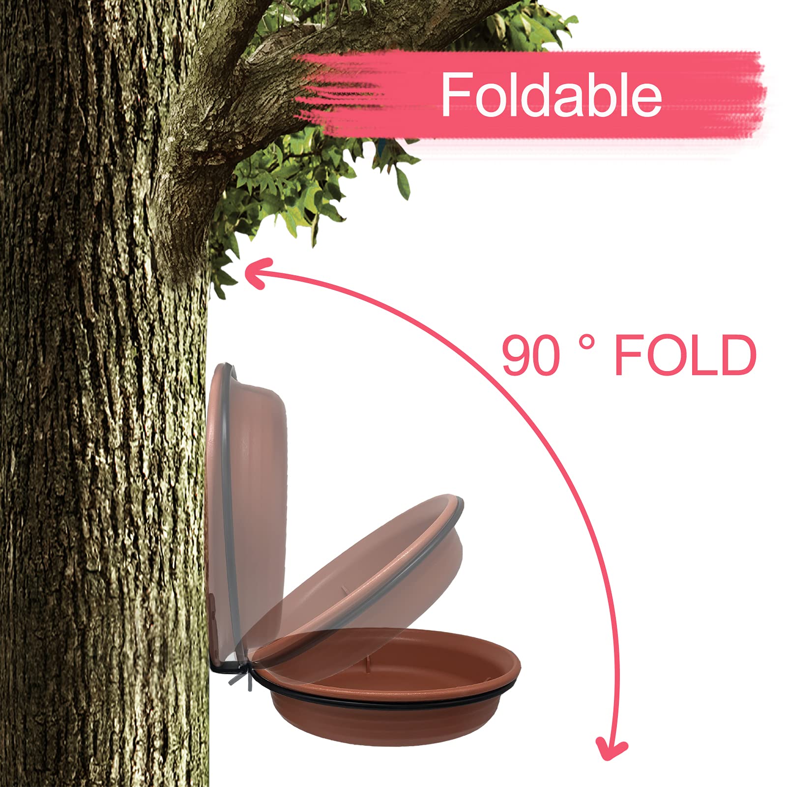 DECK or wall mounted NEECONG bird feeder blends with outdoor space