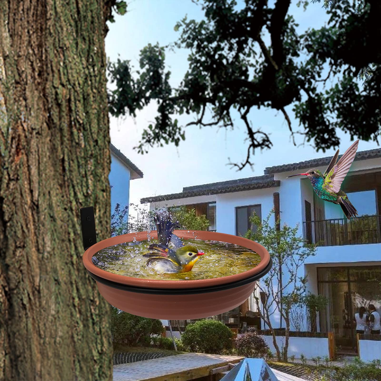 PP tray from NEECONG feeder is easy to wipe clean after visits