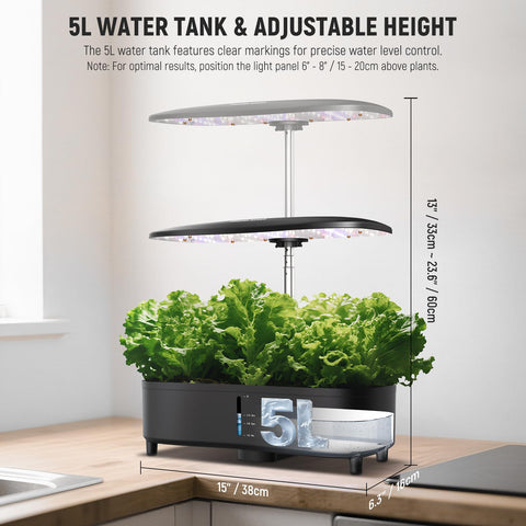 NEEWER Basics 5L water tank with clear markings for precise watering