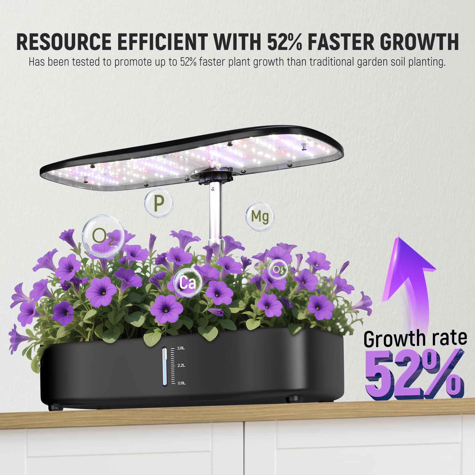 NEEWER Basics HGS01 grow modes support Seedling Vegetative and Bloom stages for flexible care.