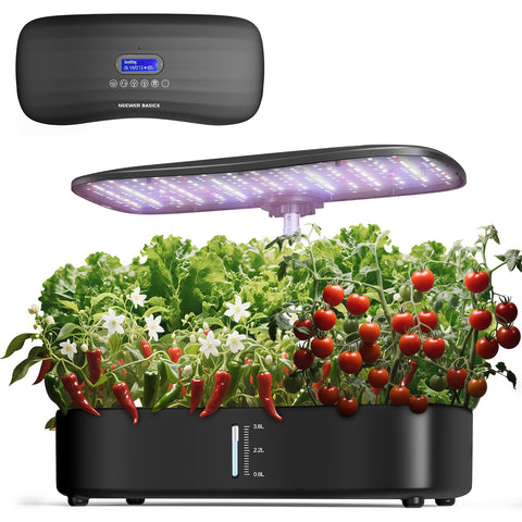 NEEWER Basics HGS01 LED light panel boosts indoor herb growth with full-spectrum LEDs.