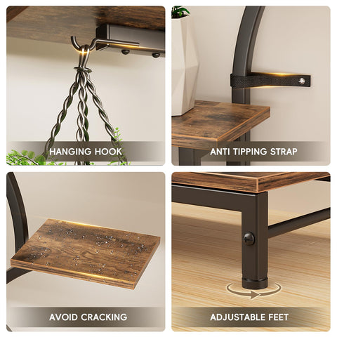 NEHAJUNXI anti-tip straps help secure the stand for families with kids or pets.
