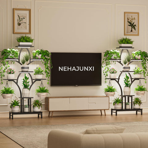 NEHAJUNXI rust-proof frame supports heavy pots on moisture-resistant shelves.