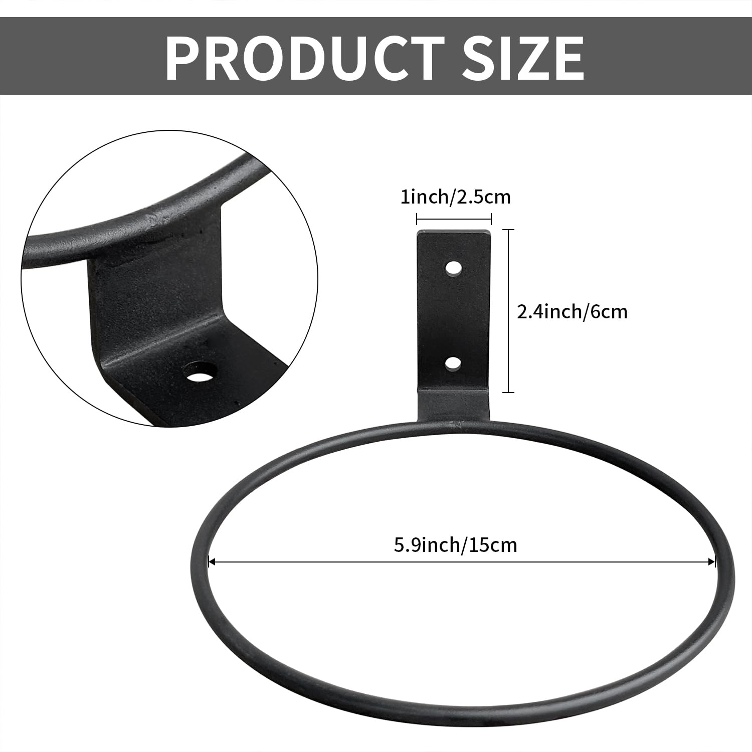 Neiteli 6-pack wall planter rings for indoor or outdoor use, supporting up to 30 lbs.