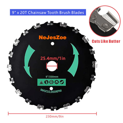 NeJesZoe 10-inch 80-tooth weed blade for dense weeds