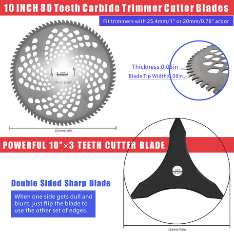 Adapter kit for Stihl and Husqvarna trimmers enabling quick blade swaps