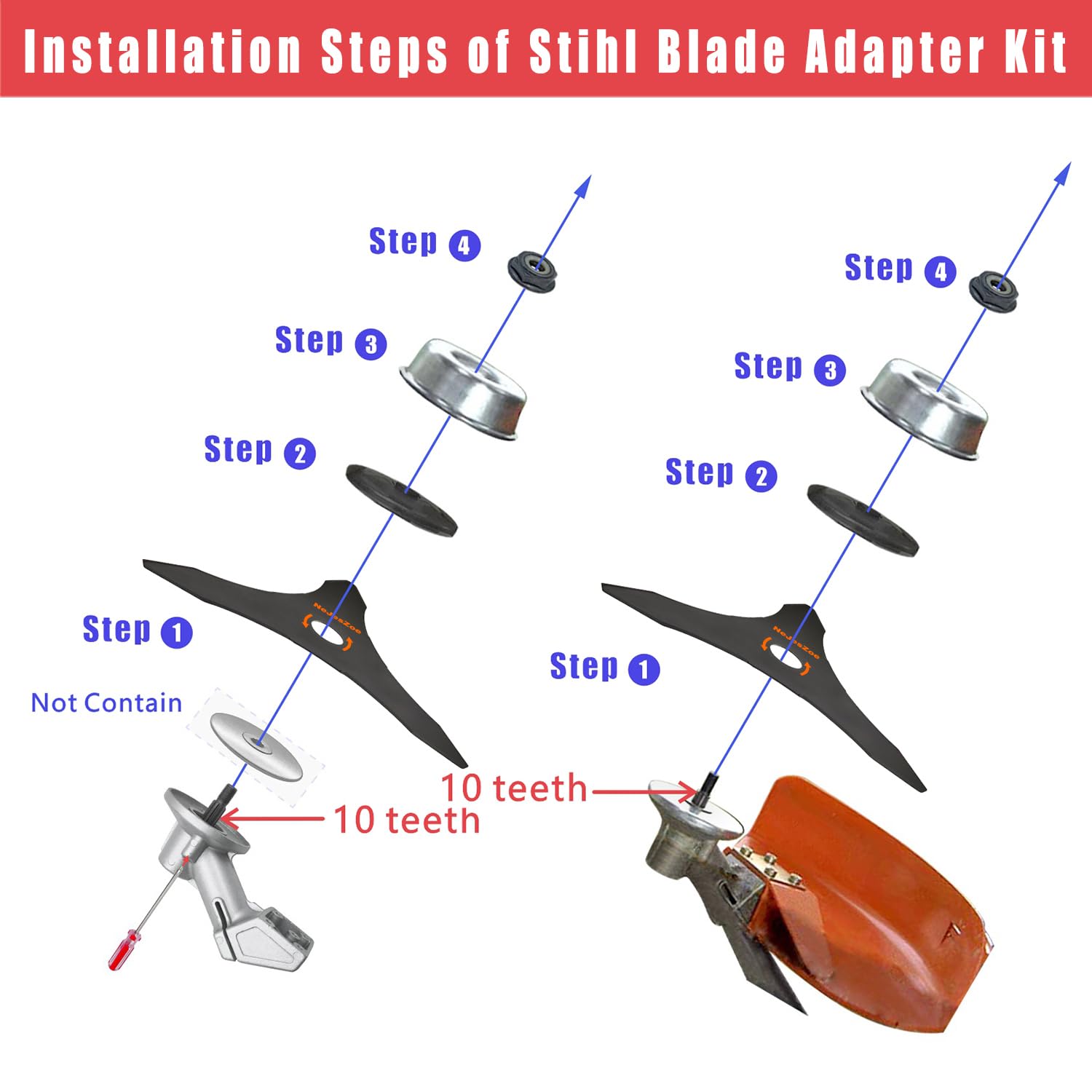 NeJesZoe collar nut keeps blade securely fastened during use.