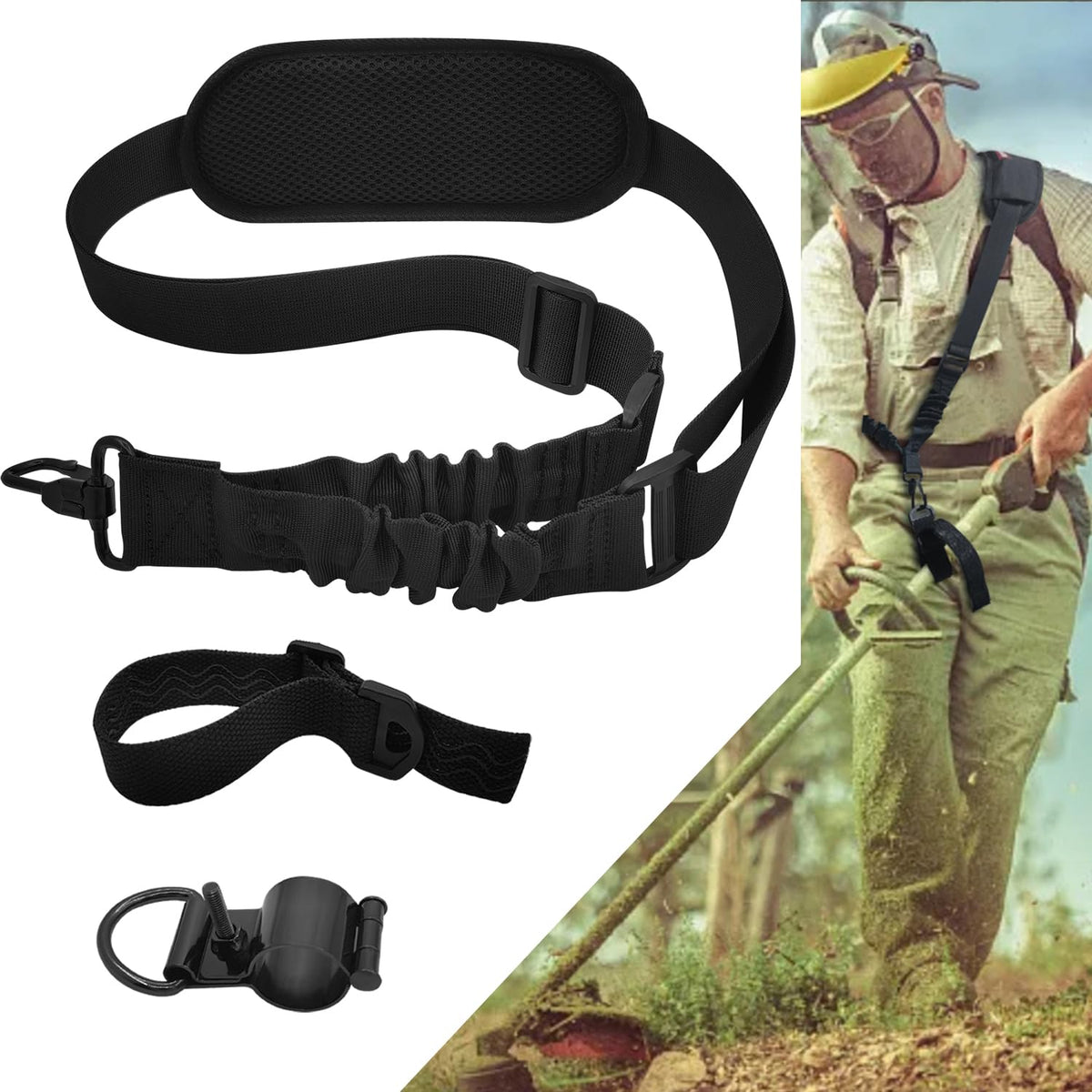 NeJesZoe trimmer strap shoulder pad provides breathable comfort during long pruning sessions.