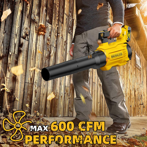 Nelhalt blower features a brushless motor for efficiency and durability.