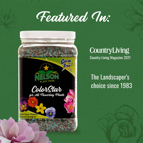 Nelson ColorStar spread demonstrating easy application for long-lasting feeding.