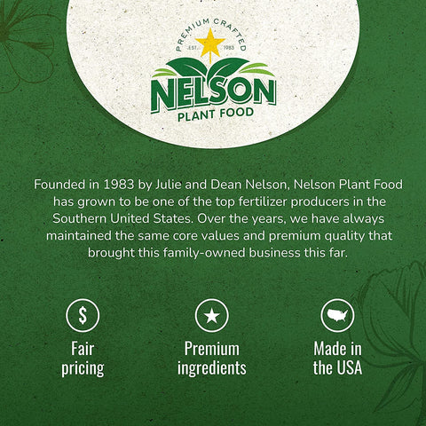 Nelson ColorStar packaging on display ready for instant garden feeding.