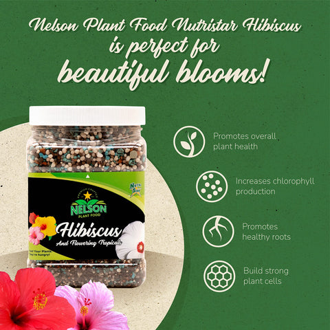 Nelson NutriStar Hibiscus canister label communicates clear instructions for easy use.