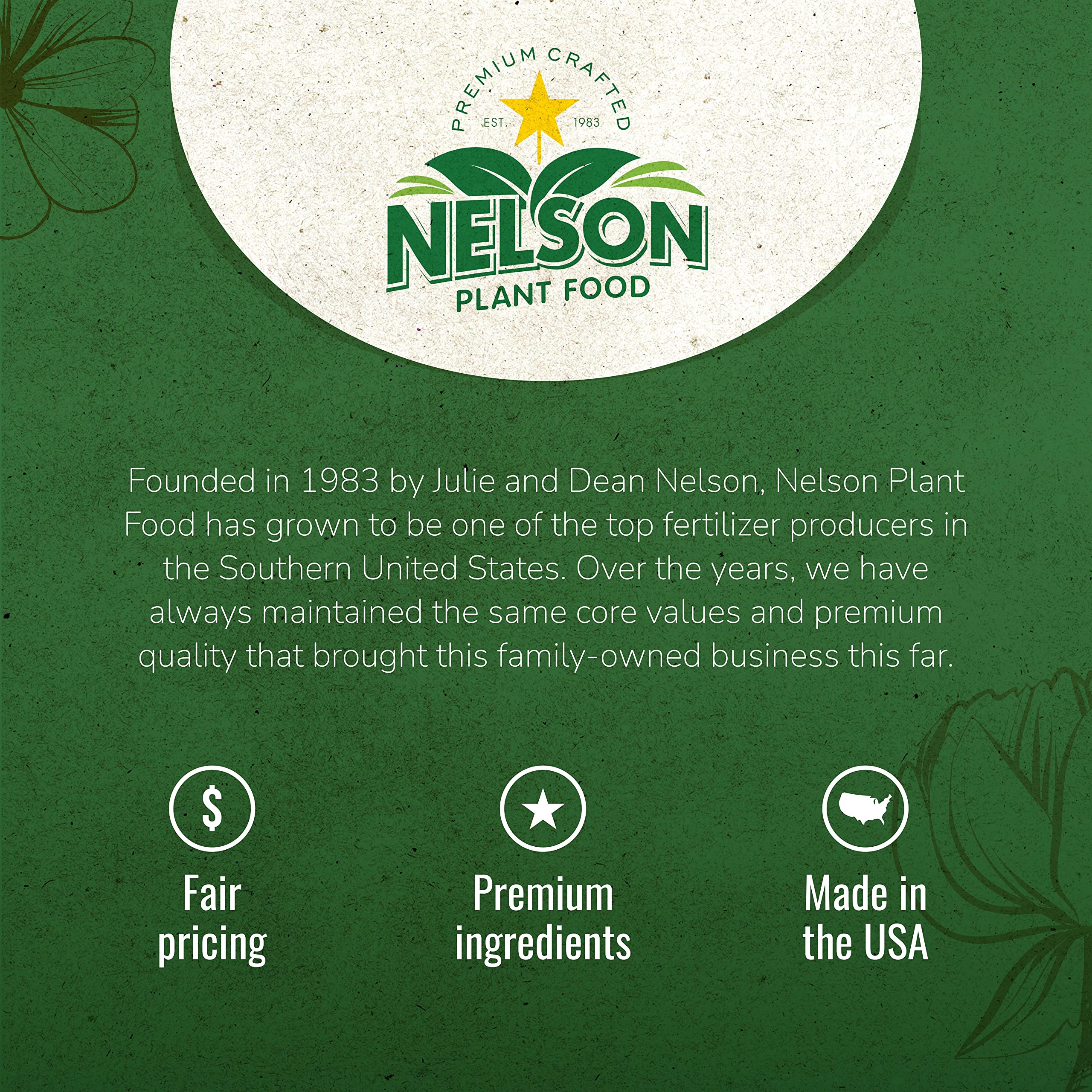Nelson NutriStar Hibiscus fertilizer benefits greenhouse tropical plants with reliable nutrition.