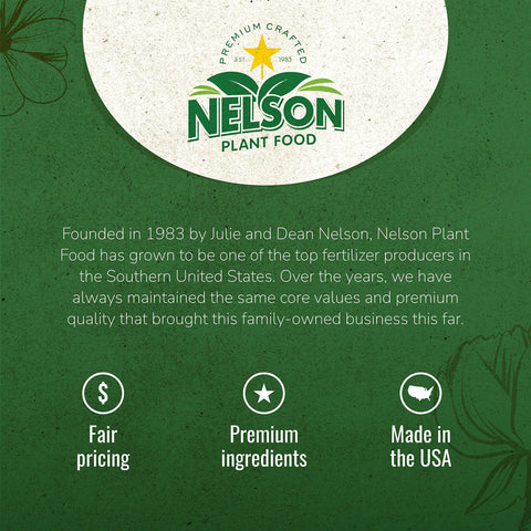 Nelson NutriStar Hibiscus fertilizer benefits greenhouse tropical plants with reliable nutrition.