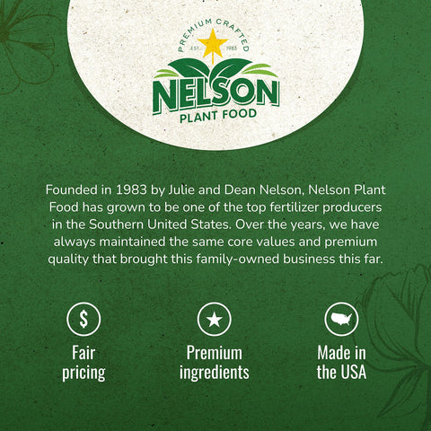 Nelson Plant Food NutriStar 17-7-10 slow-release granules for easy feeding