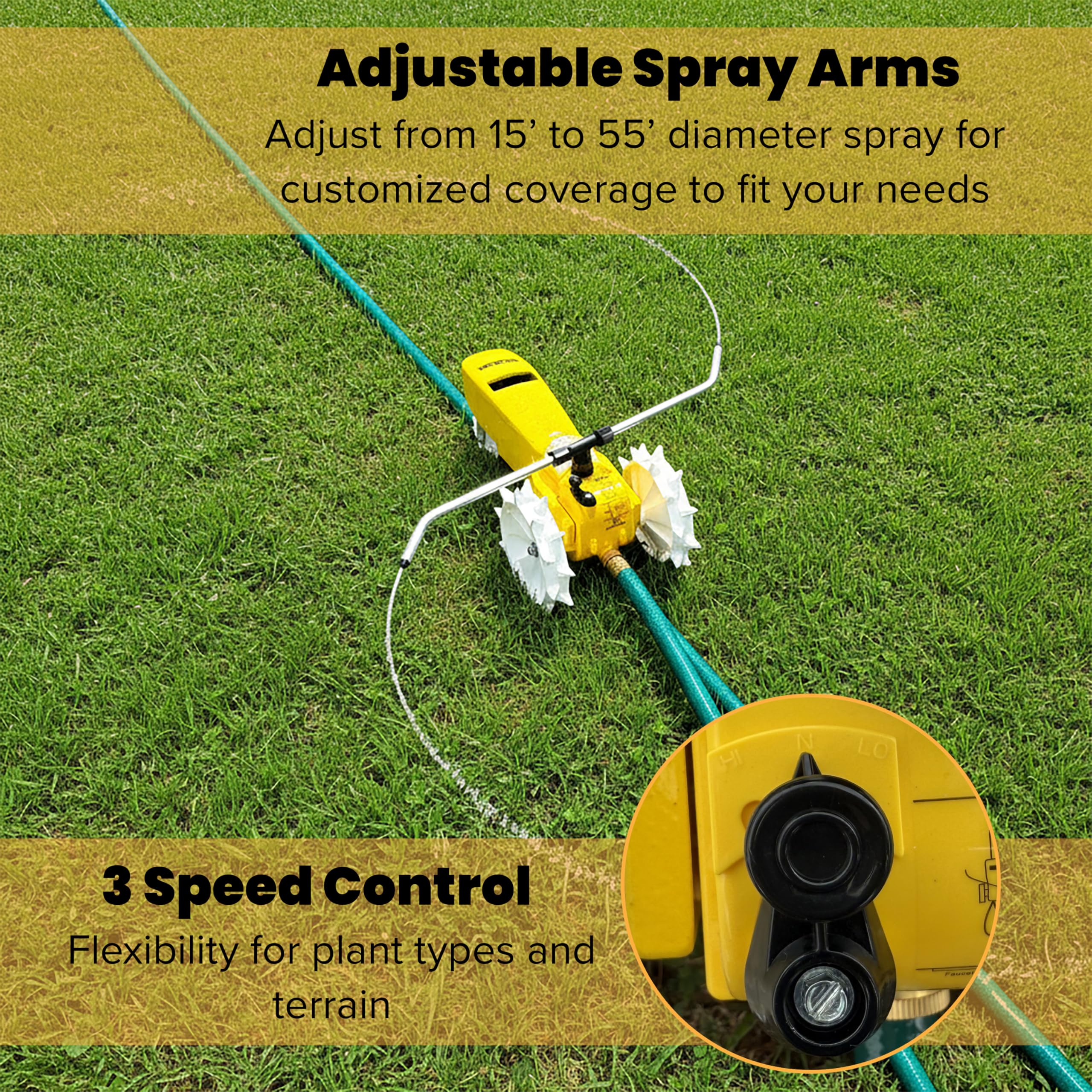 Nelson Rain Train cast-iron body ensures lasting outdoor durability