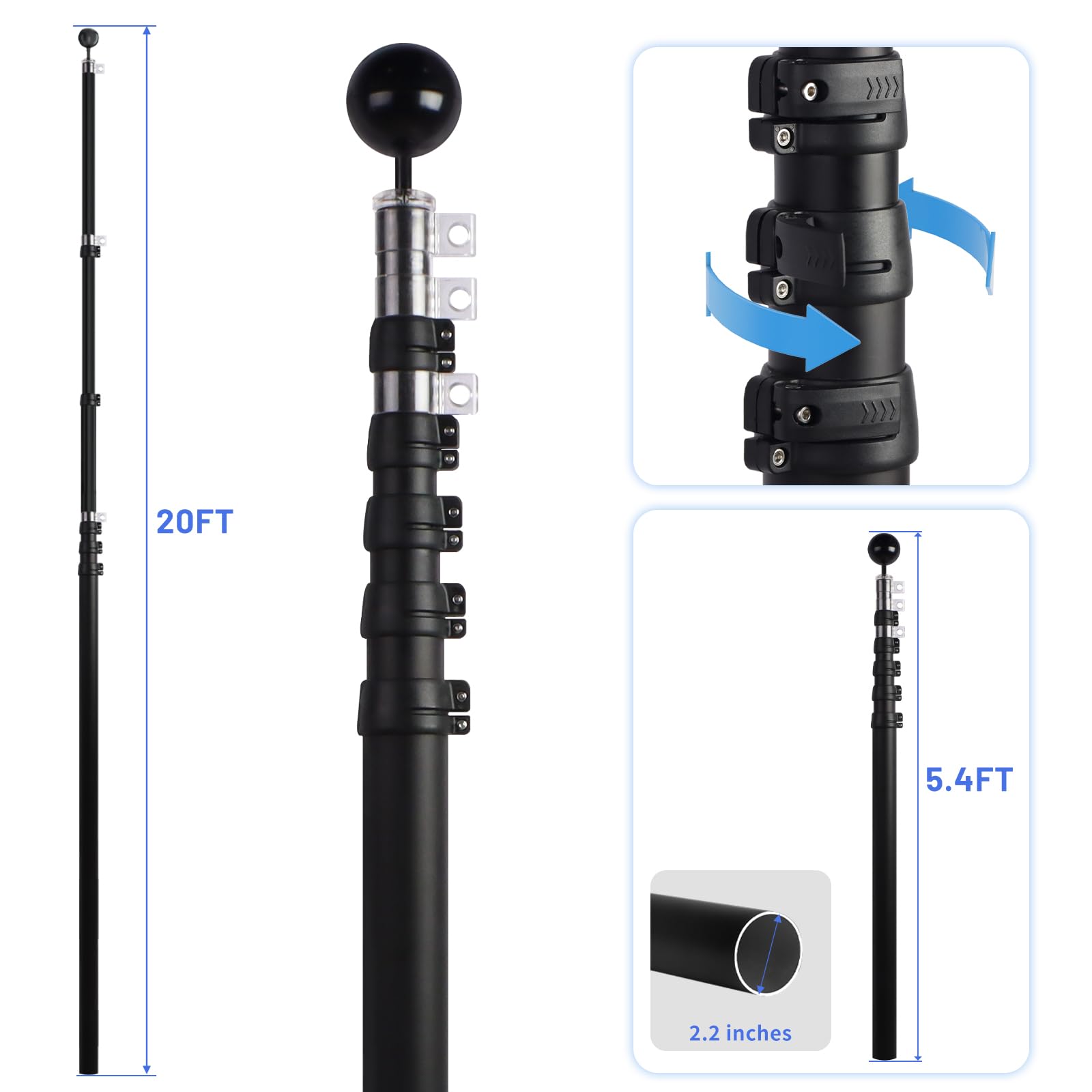 NELXINJO 18-inch PVC sleeve enables easy mounting on various surfaces