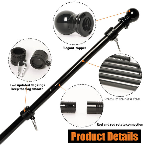 NELXINJO adjustable pole length allows 1.3ft to 6ft extensions.