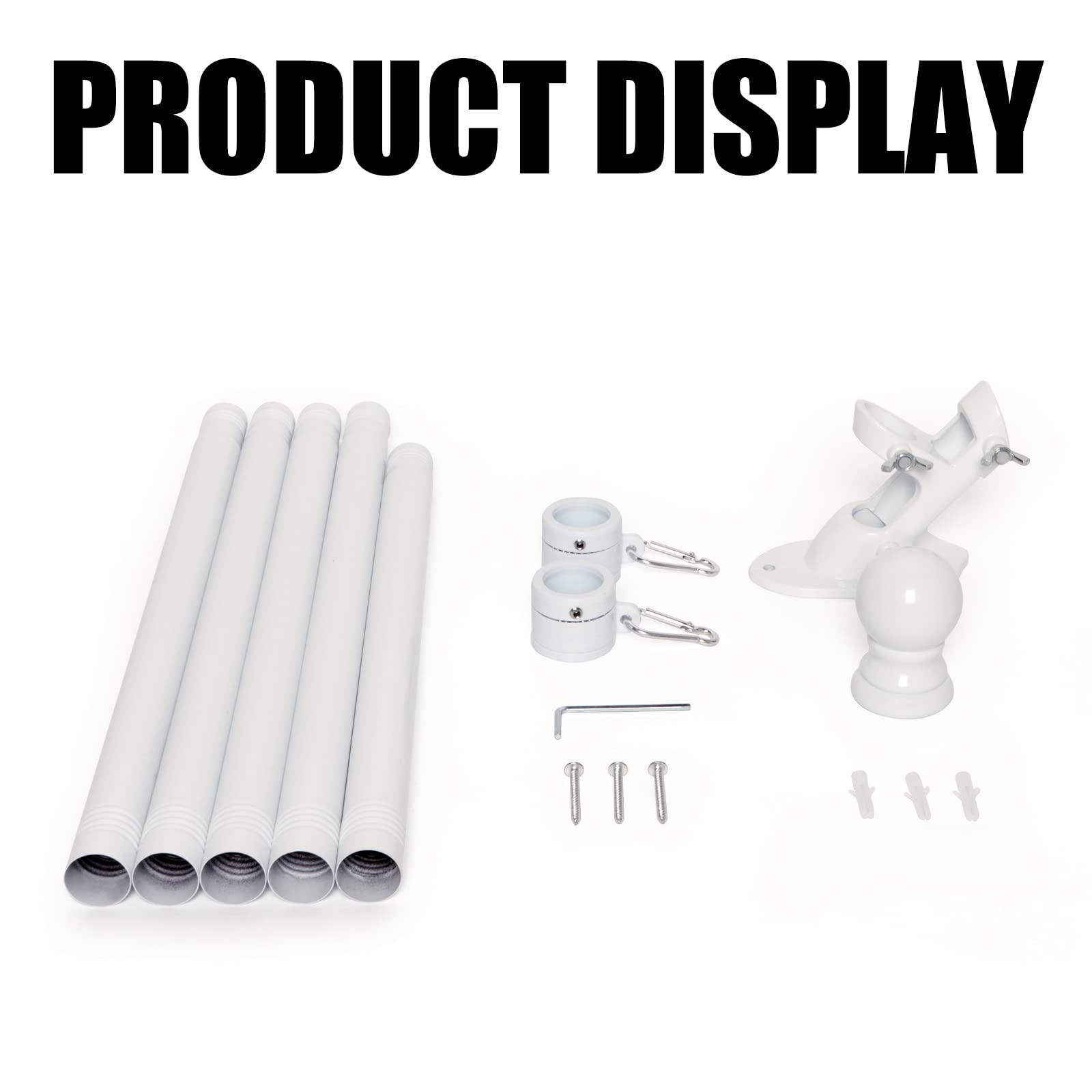 NELXINJO easy-assembly flag pole kit for DIY outdoor mounting