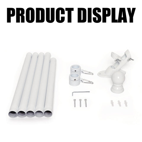 NELXINJO easy-assembly flag pole kit for DIY outdoor mounting