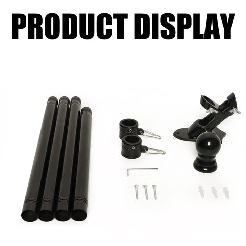 NELXINJO easy-assembly flag pole kit for fast setup and storage.
