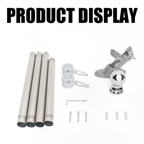 NELXINJO bracket-ready flag pole kit ready for quick setup