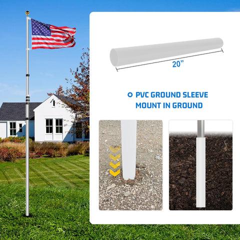 NELXINJO outdoor flag pole boosts curb appeal and visibility in any weather.