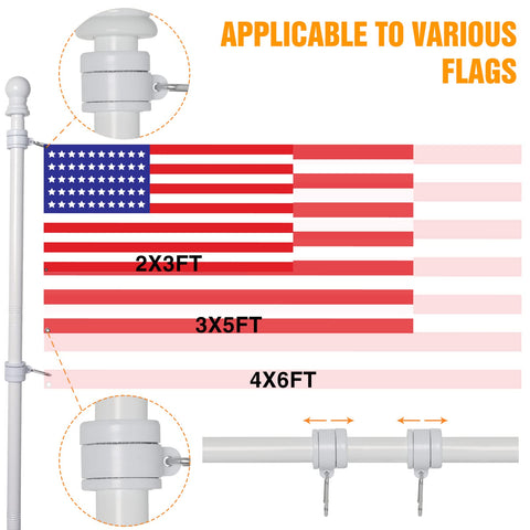 NELXINJO outdoor flagpole installed on exterior wall for outdoor display