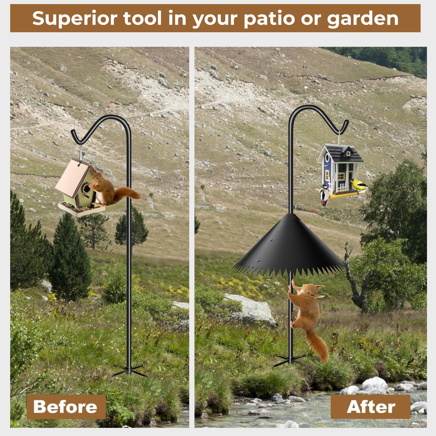 nenowond squirrel baffle premium PP material resists rust and weather