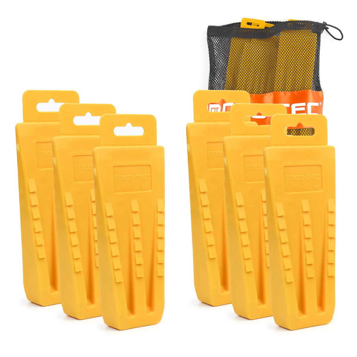 Neo-Tec 6-pack tree felling wedges collection for safe, controlled tree direction