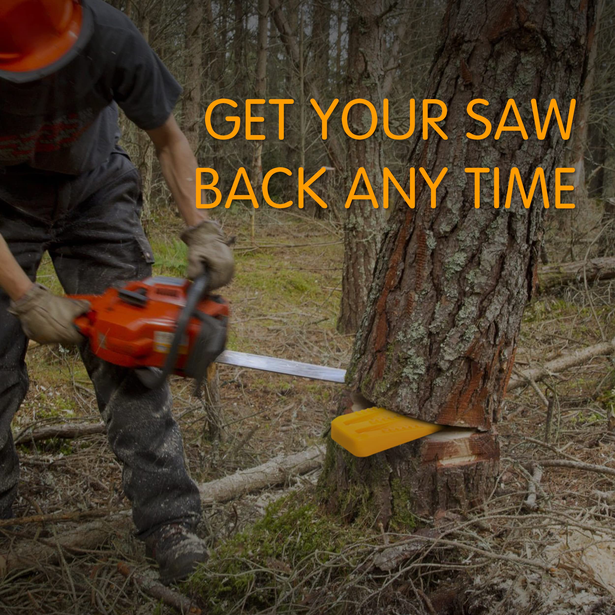 Neo-Tec anti-slip serrated barbs grip the trunk to prevent wedge backing out