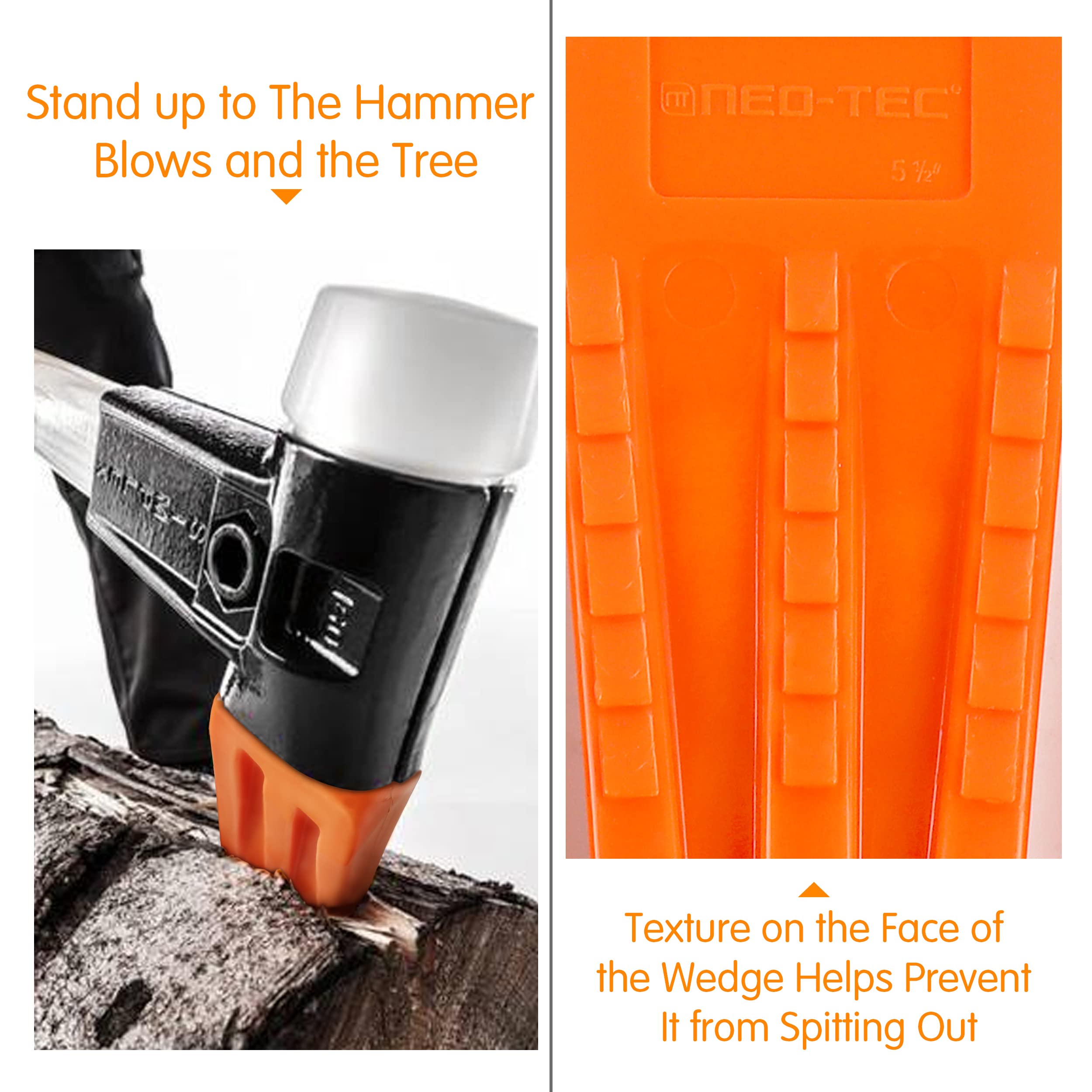 NEO-TEC chainsaw safety wedge protects from rolling trees.
