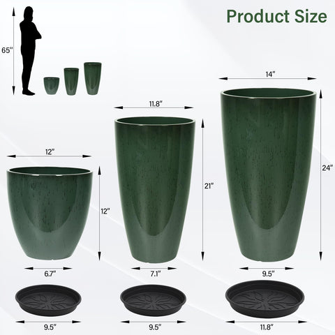 Neoaider 12 in plastic planter perfect for compact herbs and succulents