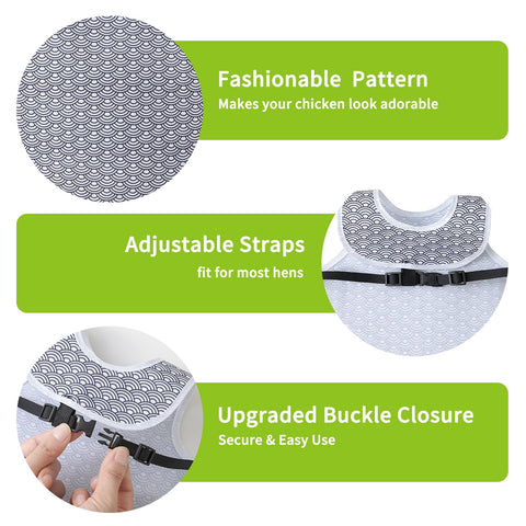 NeoBusy saddles offer adjustable fit for medium to large hens for comfortable wear.