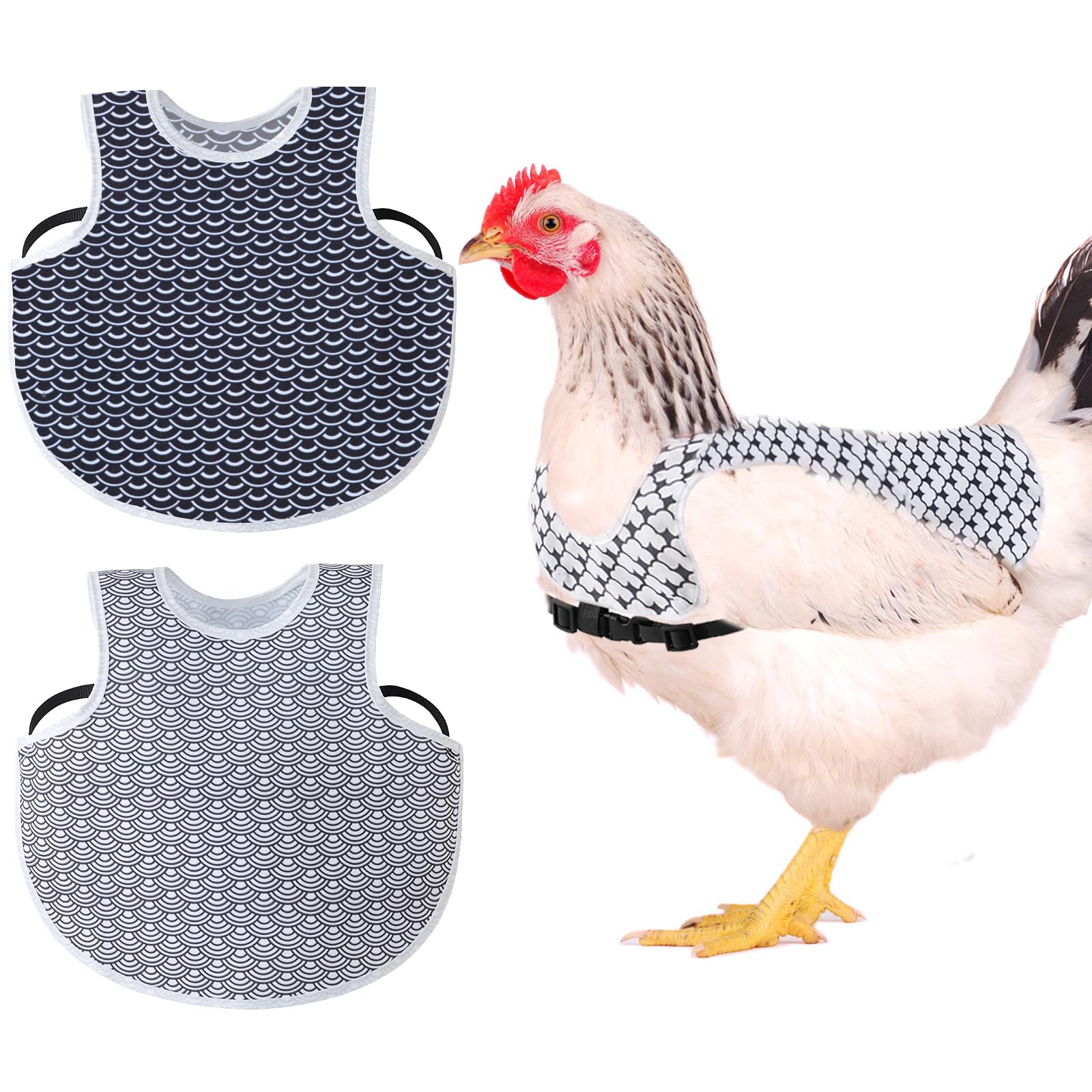 NeoBusy chicken saddles with buckle straps provide secure, quick-fit protection during mating.