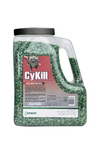 Neogen CyKill rodenticide bait 4 lb jug for effective rodent control