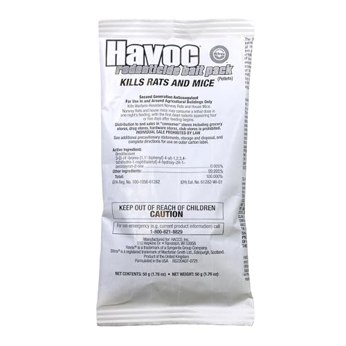 Close-up of Havoc bait pellets for effective rodent control