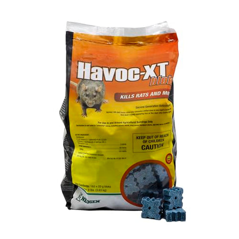 Neogen Havoc XT blue pouch packaging shown for easy handling and use.