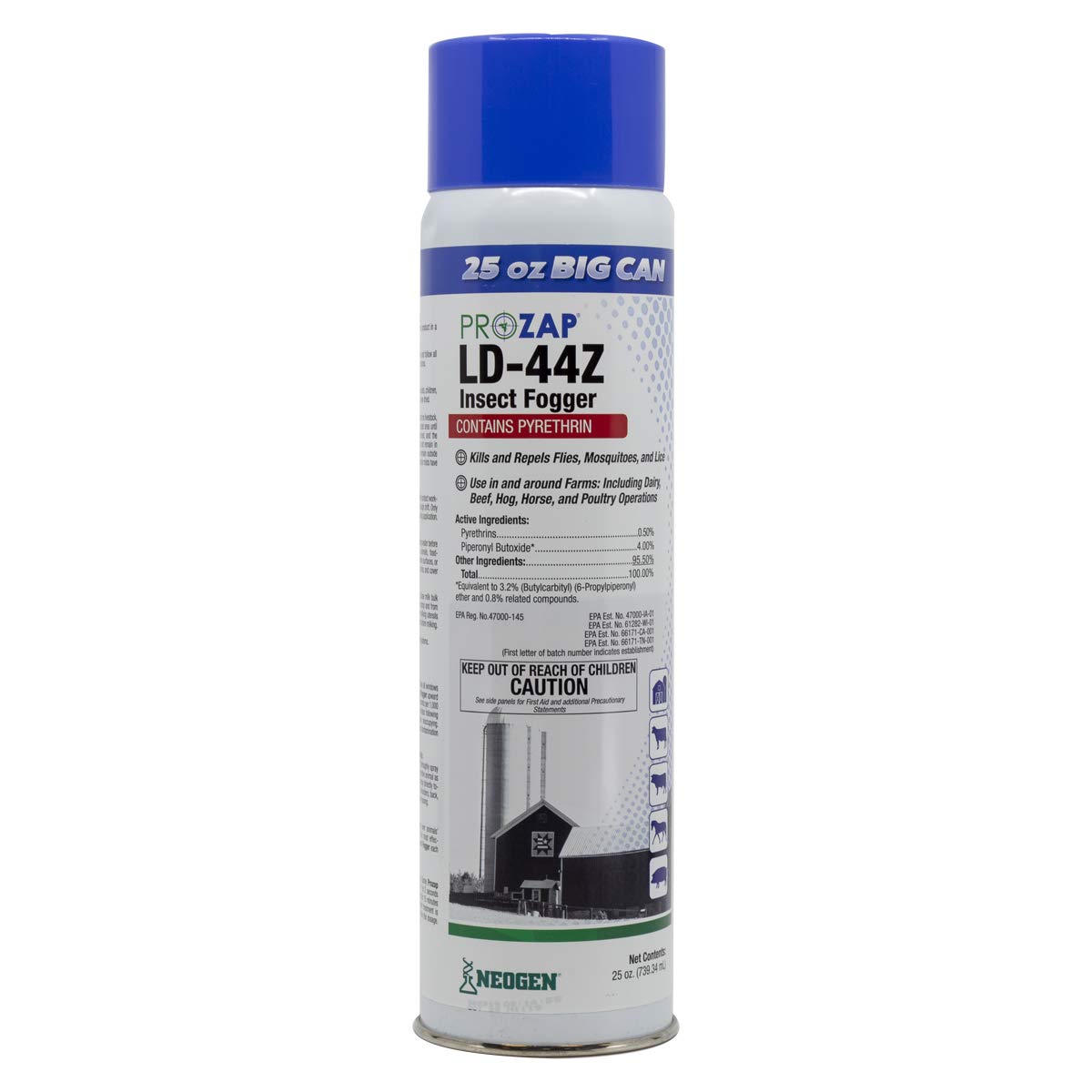 Neogen Prozap LD-44Z 25oz bottle for efficient on-farm insect control.