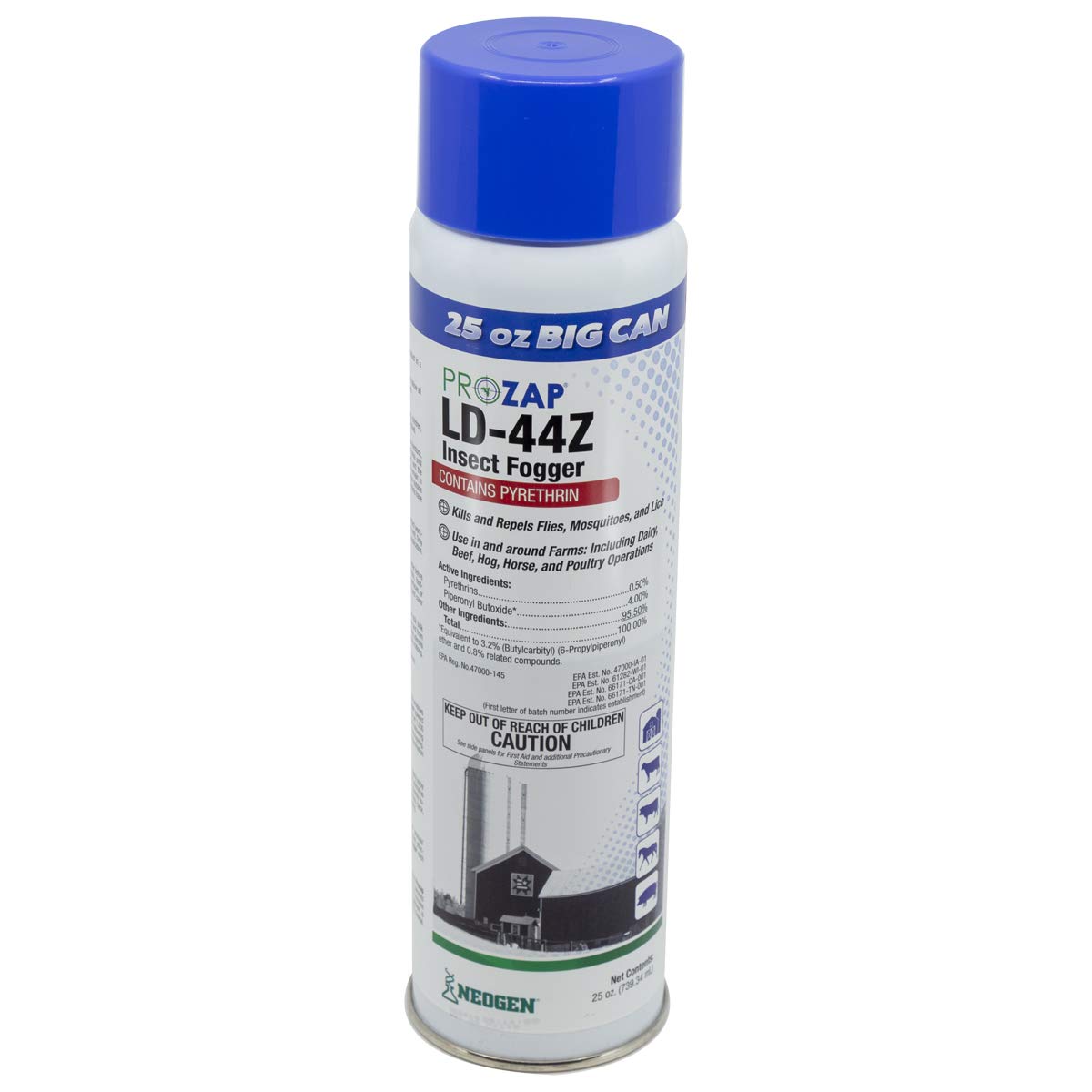 Neogen Prozap LD-44Z nozzle assembly enables targeted spraying in stalls.