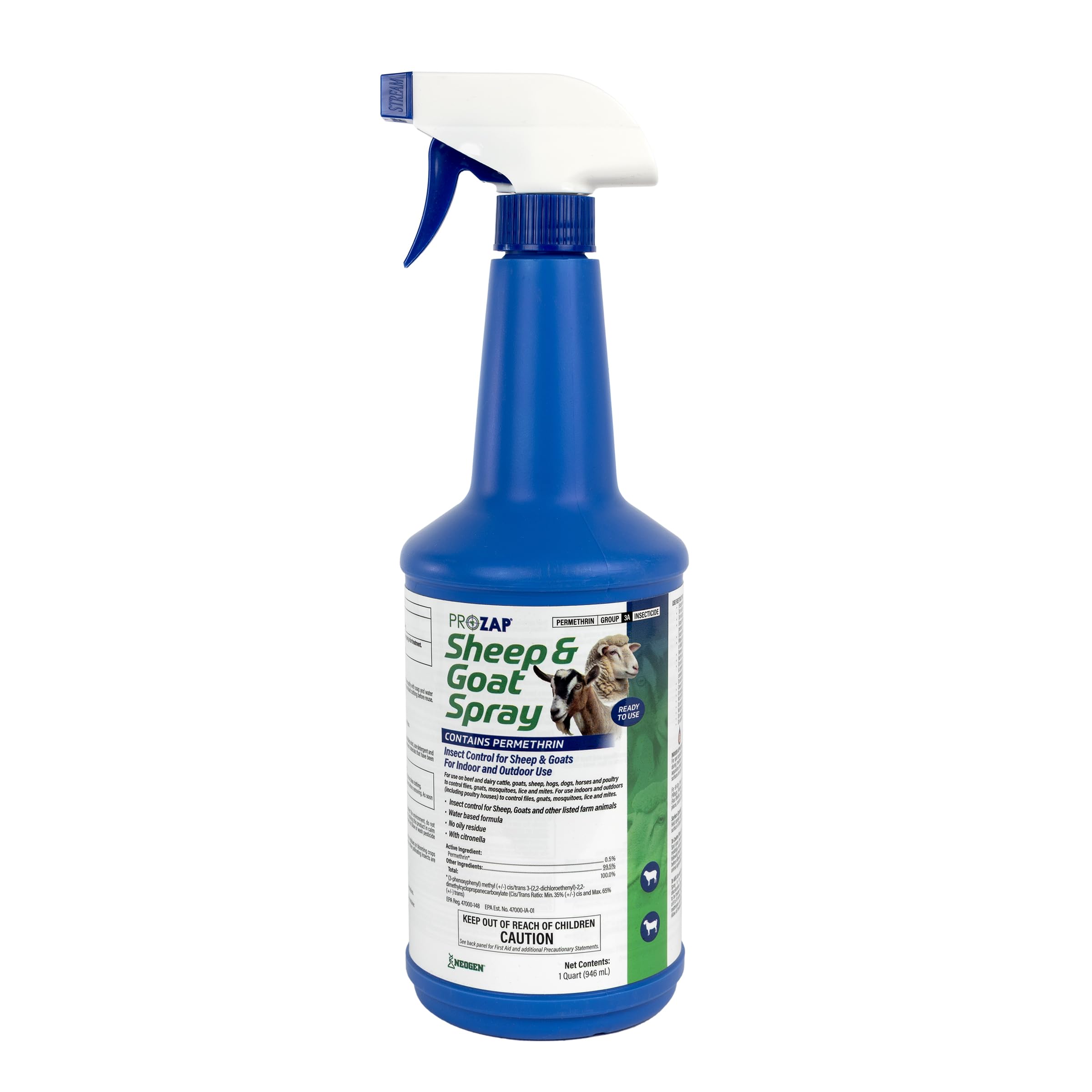 Neogen Prozap sheep and goat spray bottle for on-farm pest control