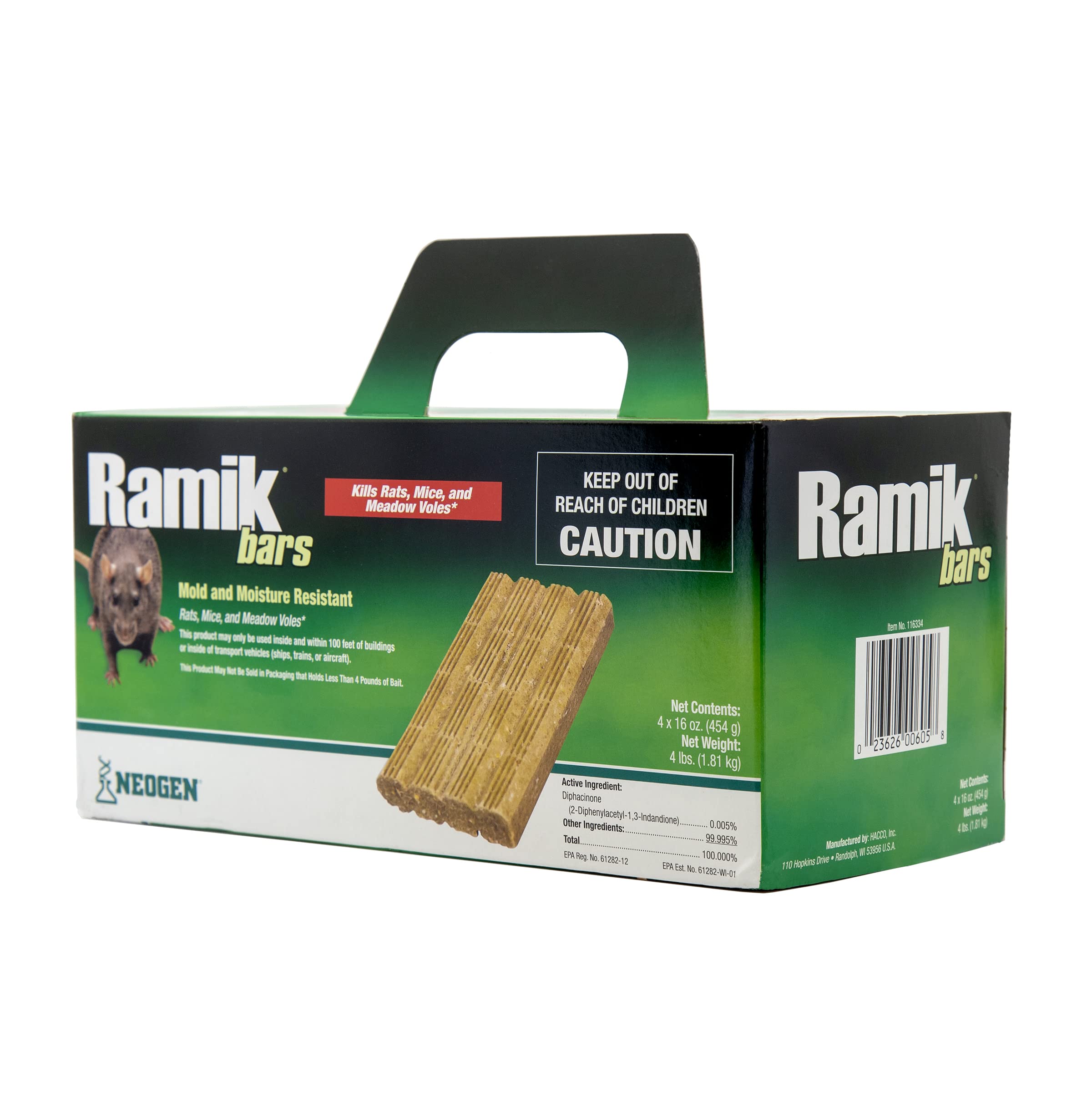 Neogen Ramik Bars four bars ready-to-break portions for flexible dosing.
