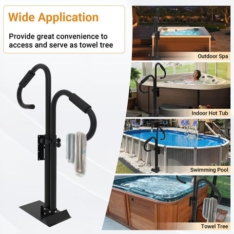 Neorexon handrail features anti-rust powder-coated steel for durability.