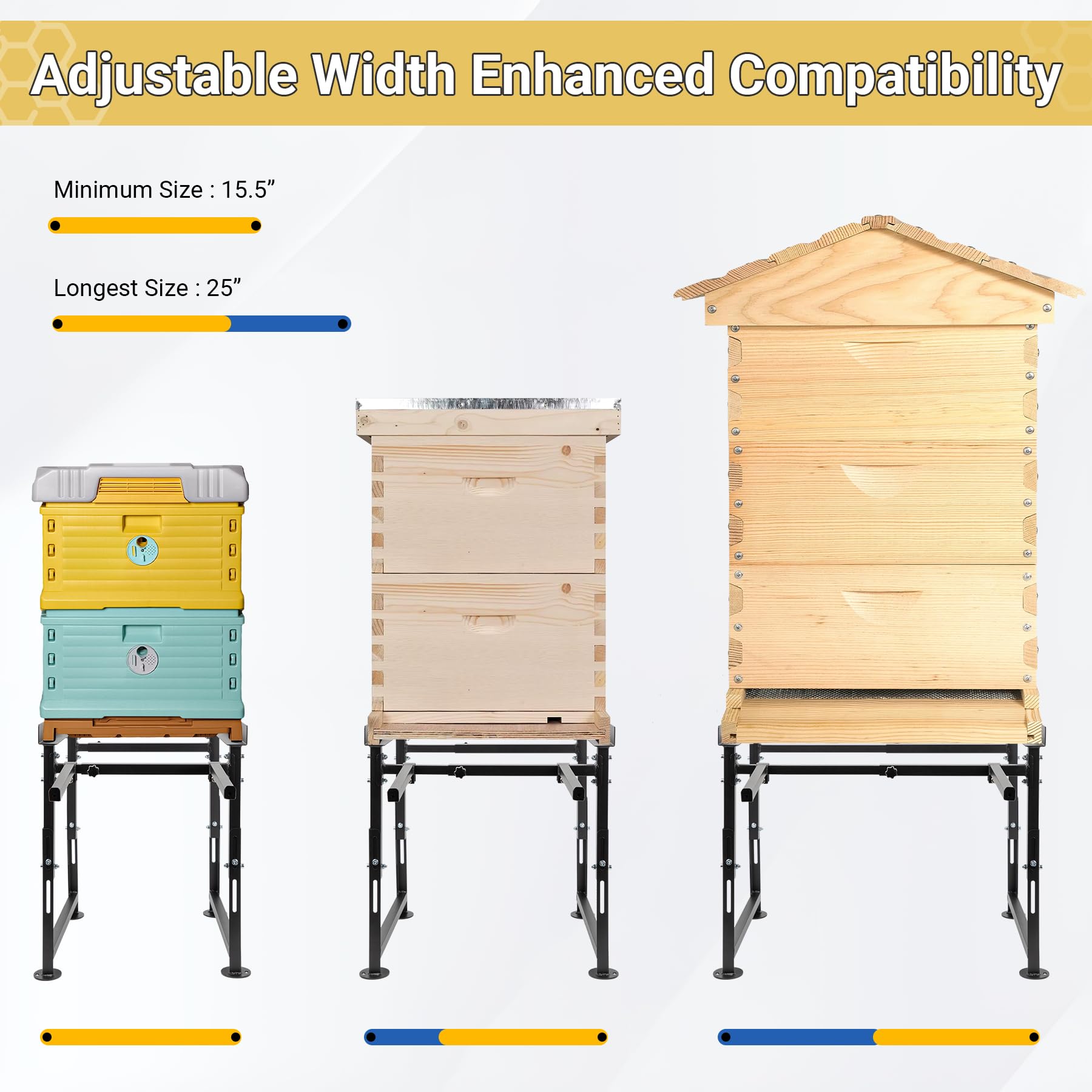 Neorexon hive stand assembly hardware included simplifies setup.