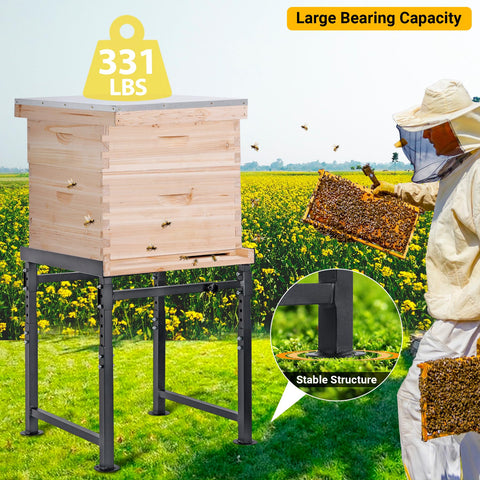 Neorexon hive stand includes hardware for quick assembly