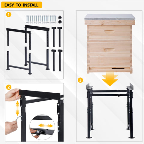 Neorexon hive stand elevation feature promotes moisture control