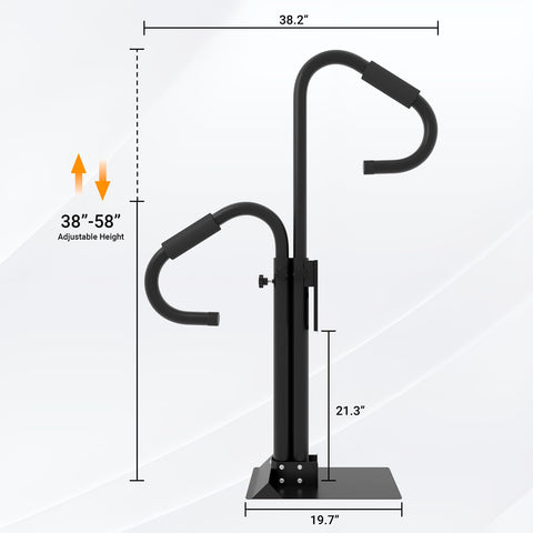 Neorexon hot tub handrail with 360 swivel for flexible positioning during transfers.
