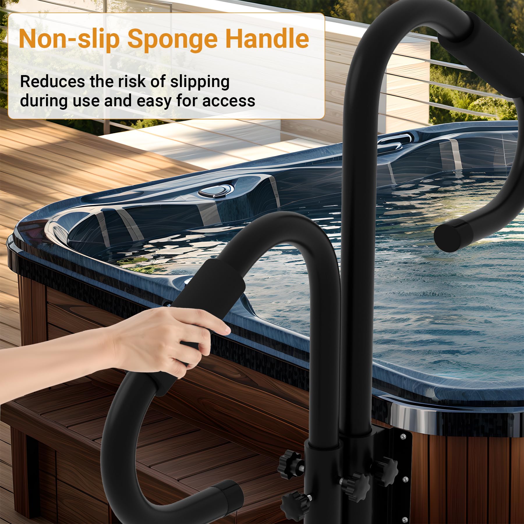 Neorexon two-way design supports inside and outside grip for balance.