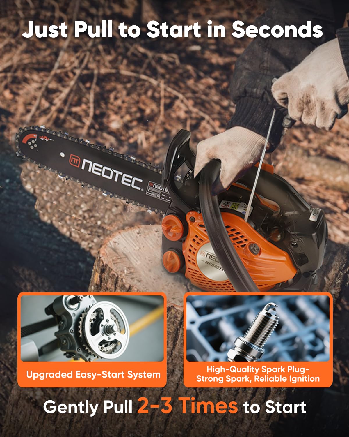 NEOTEC spring-assisted easy-start simplifies ignition